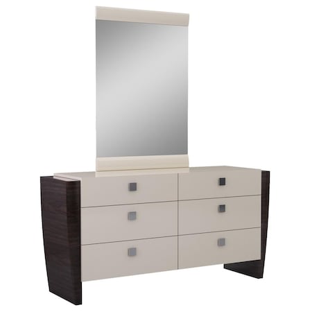 Kd Refined High Gloss Dresser, Beige - 34 in. KD3092222